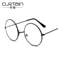 【ETOP】 Retro big round round glasses frame metal Korean frame mirror flat mirror trendy glasses frame. 