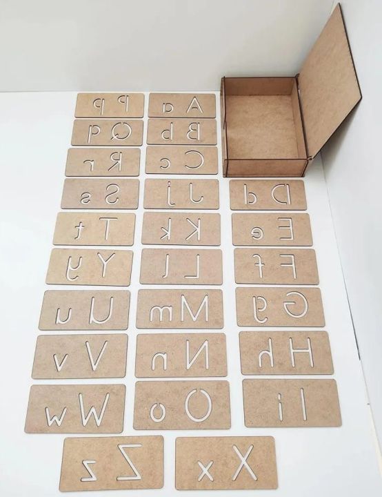 26 Letters Small and capital letter complete stencil kit-Cliths 26 ...