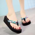 【FOOT SOFA】Women Ladies Fashion Summer Flowers Bohemian Style Slippers Beach Sandals Shoes. 