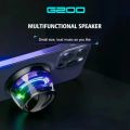 100%new celebrity trend+In stock+COD G200 Portable Bluetooth Speaker HECATE G200 RGB Lighting Magnetic Speaker BT5.3 Mini Sound Box 7 Hours Playback Phone Holder. 
