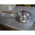Small Cooking Pot Degchi with Lid Heavy Stainless Steel Capacity 750 grams. 