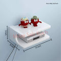 2 Layers Wall Mounted Shelf For Wifi Router, Phone, Decorative Items, Book Shelf. 