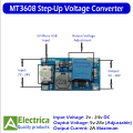 MT3608 & SX1308 2A Adjustable Step-Up Voltage Converter Module mt3608 DC-DC Boost Converter By Electrica. 