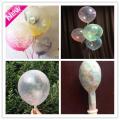 5 Pieces Confetti Balloons - Birthday globs Party wedding decoration confetti Foam tablets balloon Helium Latex Transparent Clear Balloon. 