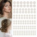 Hair Pearls Stick On Self Adhesive Resin Stickers for Hair and Face. 