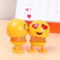 Dancing Head Doll, Stress Relief Toy, for Students to Relief Stress during Studies, Smiling Face Emoji, Heart Emoji, Cartoon, Shaking Head Dolls, For Car Decorate Dashboard car accessories, Motivational Emoji’s Pack of 6. 
