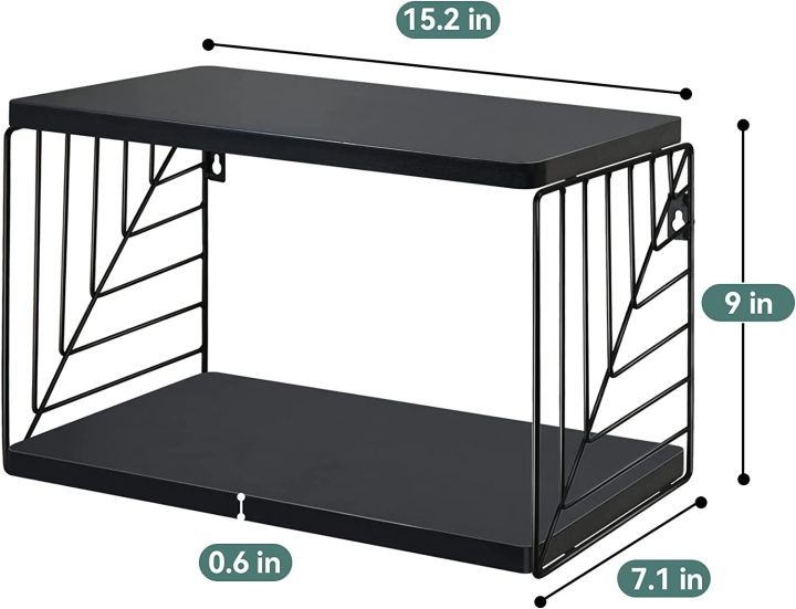 DHUDHI%20Floating%20Nightstand%20Modern%20Black%20Wall%20Mounted%20Nightstand%202-Tier%20Floating%20Wall%20Shelf%20Floating%20Shelves%20for%20Wall%20in%20Bedroom,%20Living%20Room,%20Bathroom,%20Kitchen,%20Office,%20(1%20Pcs)%20-%20Image%202