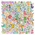 Dinosaur Stickers 100pcs Cute Dinosaur Waterproof Pvc Stickers for Skateboard Luggage Phone Case Diy Vinyl Art Decoration Southeast Asian Buyers' Favorite Fade-resistant Dinosaur Stickers. 