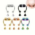 Nose Clip Wear-resistant Magnetic Horseshoe Nose Ring. 