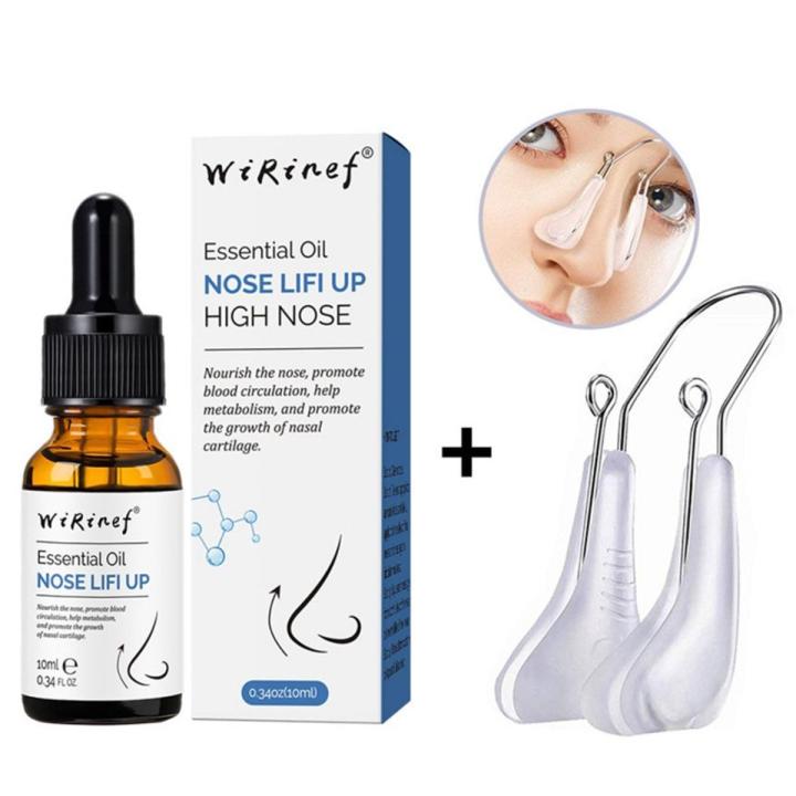 10ml Nose Serum Lift up Oil Essence Oil with Nose up Clip Nose Lifting Essence High Nose Shapers