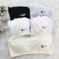 bellylady Girl  Bra  Underwear Cotton Lace Border Cute Printed One-piece Bra Pad Sling Vest. 