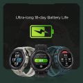 Amazfit T-Rex Pro Smart Watch for Men Rugged Outdoor GPS Fitness Watch, 15 Military Standard Certified, 100+ Sports Modes, 10 ATM Water-Resistant, 18 Day Battery Life, Blood Oxygen Monitor, Blue. 