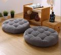 Velvet Round Floor Cushion Set of 2 – 24x24 Inch Soft Ball Fiber Filled Sofa & Seating Pillows. 