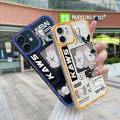 JIUMOO Case For OPPO Reno 4 Case Colorful Fashion Cool Brand Shockproof Square Edge Silicone Casing Full Lens Cover Camera Protect Cases Softcase. 