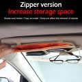 1Pc Multi-function Car Sun Visor Organizer Clip PU Leather Multi-Pocket Storage Pouch Pen Glasses Holder Auto Interior Accessories. 