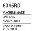 SA Kitchen Sink Bowl machine made Stainless Steel KitchenBar Sink Silver (60*45). 