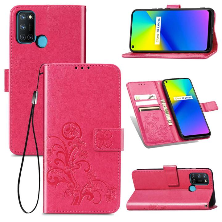 【BestGO】Caesing for Oppo Realme 7 / 7 Pro / 7i / C17 , Flower Debossed Leather Flip Cover Case for Realme 7 / 7 Pro / 7i / C17