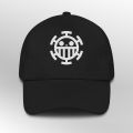 Trafalgar Law Skull Cap Anime Face Logo Hat Cosplay. 