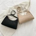 Fashion Simple Shoulder Underarm Bags Personality Texture Armpit Bag Solid Color Casual Handbags Female Pouch Tote Crossbody Bag. 