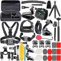 NEEWER 50 in 1 Action Camera Accessory Kit Compatible with GoPro Hero 12 11 10 9 DJI OSMO 4 3 2 Insta360 X3 X2 GO 3 SJCAM DBPOWER AKASO VicTsing APEMAN WiMiUS QUMOX Lightdow Campark Sony Sports DV. 