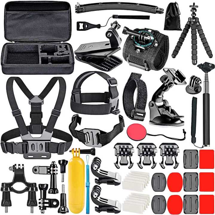 NEEWER 50 in 1 Action Camera Accessory Kit Compatible with GoPro Hero 12 11 10 9 DJI OSMO 4 3 2 Insta360 X3 X2 GO 3 SJCAM DBPOWER AKASO VicTsing APEMAN WiMiUS QUMOX Lightdow Campark Sony Sports DV