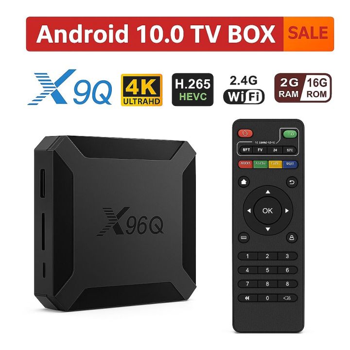 X96Q Mini Smart Android TV Box 4K | 2GB+16GB | Android 10 Quad Core ...