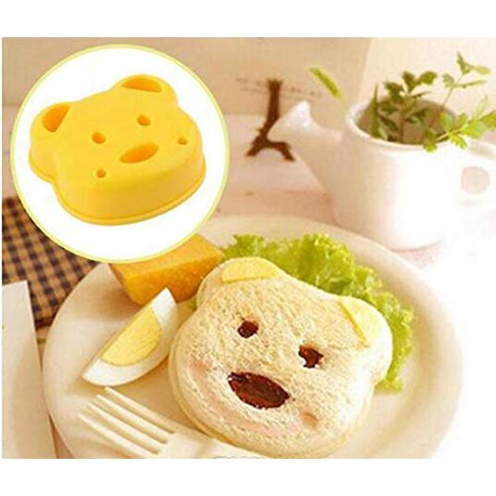 Party-Hut Cute Teddy Bear Shape Sandwich Cutter Bread Toast Pocket Cake Tool Pack of 1
