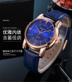 MODIYA Original Men's Watches Luxury Brand Genuine Leather Strap Men's Wrist Watch Life Waterproof Men's Quartz Analog Watches. 