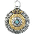 Taiyin Wenshu Jiugong Bagua Gua Pai Pendant rotatable zodiac year Tibetan Valentine's Day New Year gift. 
