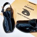 Peshawar Zardari Handmade Peshawari Chappal In Shine Mate Leather Branded Shoe BZPC-1. 