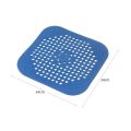 Fashion Portable Drain Hair Catcher Filter Sink Wear-resistant Multifunction Silicone Strainer Anti-odor Deodorization Quadrate Silicone Mat Floor Drain Bathtub. 