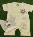 Newborn baba suit Romper Style With Cap 100% China Fabric. 