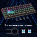 61 key Blue Switch Mechanical Keyboard Wireless Bluetooth Type-c Charging Keyboard. 