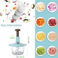 Manual Hand Push Chopper - Manual Hand Operated Chopper Pump Action With Free 3 Blades Food Processor - High Quality Food Processor Chopper 1.5L. 