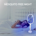 Rechargeable 2-in-1 Mosquito Racket - 1200mAh Lithium-Ion Battery. 