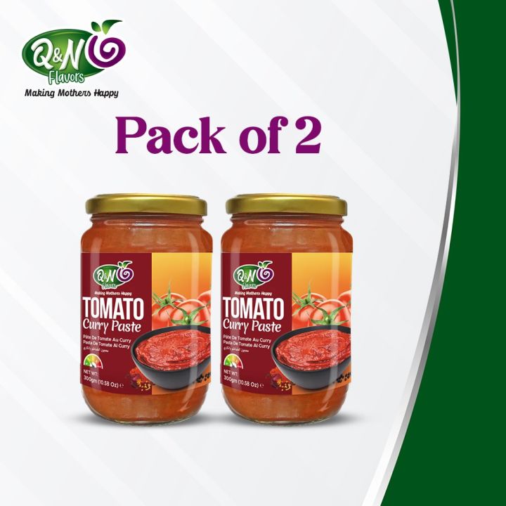 Q&N FLAVORS TOMATO CURRY PASTE 300GM (Pack Of 2)