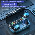 M19 Airpods TWS (True Wireless Stereo) Bluetooth Earphones Headset With HiFi Stereo Sound & Touch Control System (Connected With All Bluetooth Devices).. 