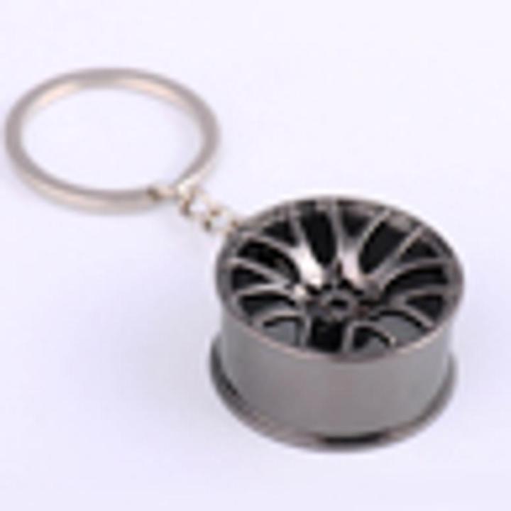 Fashion Creative Wheel Hub Rim Model Men's Keychain Car Key Chain Keyring Gift