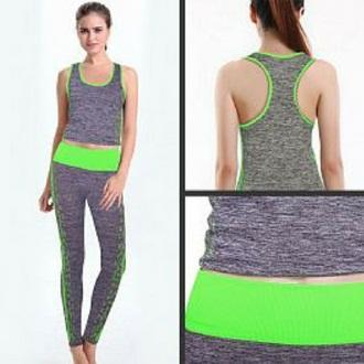 Slimming Running & Yoga Fitness Wear Suit - Grey