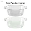 Wash Basin Clear Dishpan for Washing Dishes for Mixing Storaging Cleaning Small Gray. 