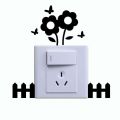 Panda switchboard wall sticker switch board stickers panda funny black switch sticker 5 inches. 