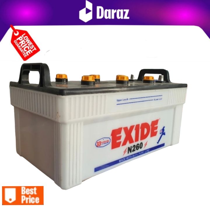 Exide Battery 12 volts N260 210 Ampere 33 plates battery 12 v 210 ah