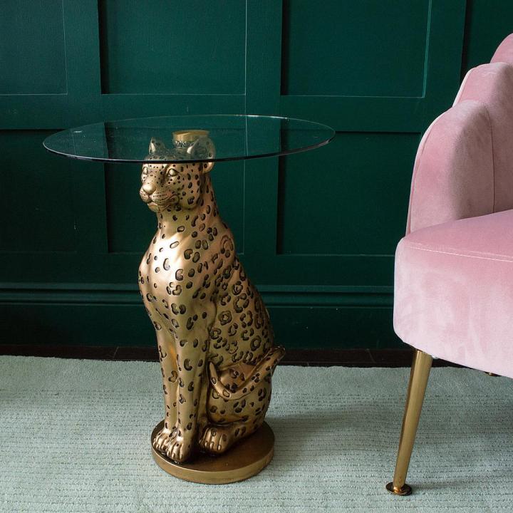 Bleopard Table Leopard Luxe Coffee Table – Elegant Wildlife-Inspired Centerpiece for ...