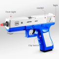 Airsoft Machine For Kids White Black | Glock Soft Bullet Toy Gun Shell Ejection Foam Darts Blaster Pistol Manual Airsoft Gun With Silencer For Kid Adult. 