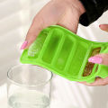 Pack of 2 Easy Push Pop out Cylinder Silicon Ice Cubes Tray 10 Cubes. 