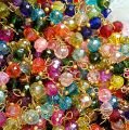 Pack of 100Pcs, Glass Loreal Faceted Beads (Mogra beads) /Earring Hanging Findings, about 5mm, DIY Art & Craft.. 