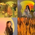 Sunset Lamp Remote Control Sunset RGB Projection 16 Color Changing Sunset Light 180 Degree Rotation USB Sunset Glow Lamp Visual Romantic Ambient Night Lights for Photo Video Bedroom Home. 