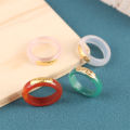 Imitation Jade For Men Women Couple Ring Classic StyleLuxury Fine Gift superman. 