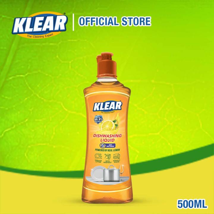 Klear Dishwash Liquid Antibacterial 500ml