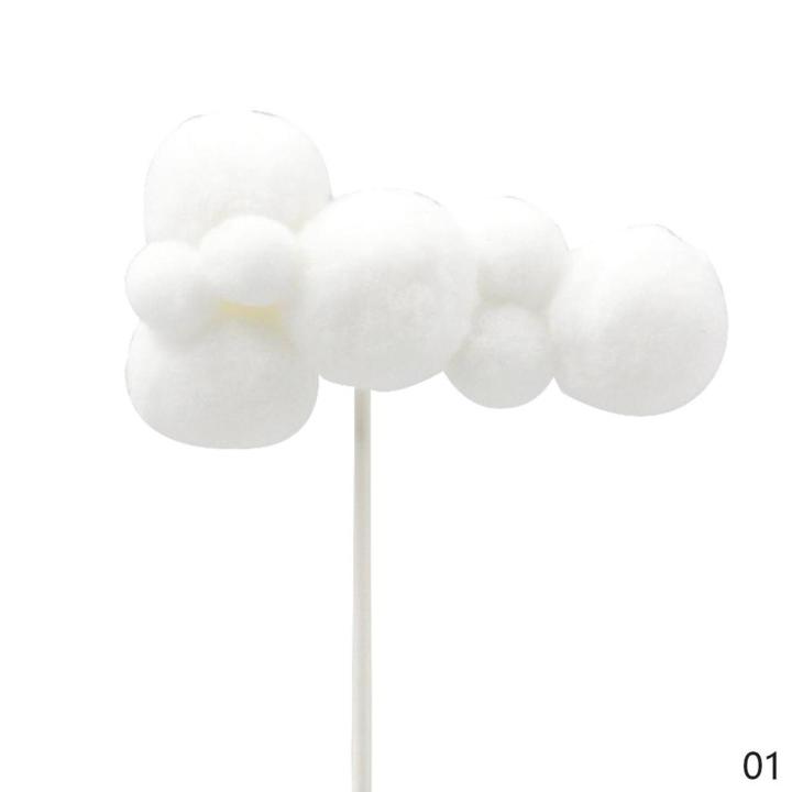 Cute Colorful Hairball Clouds Cake Topper Happy Birthday Party Decor Kids Boy Girl Clouds Cake Decor Birthday Party